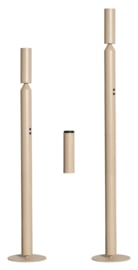 Vloerlamp Pencil zandkleur 2x GU10 fitting h150cm/h180cm aan/uit op armatuur nr 05-HL8222-59