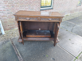 Antiek jacht dressoir omstreeks 1880 mooi houtsnijwerk op panelen nr K202542