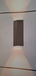Buitenspot wandspot 2x 7W LED Aluminium antraciet gecoat h-20cm up en down light nr 9039