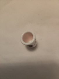 Vingerhoed porcelein opdruk Lourdes 2-zijdig 3cm hoog zonder doosje