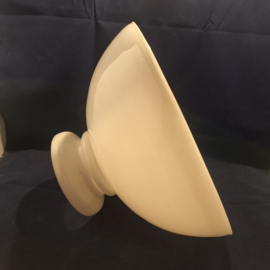 Originele opaal glans wit olielamp kap diameter 33cm