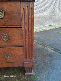 Antieke eiken ladenkast of commode omstreeks 1860 br-92cm nr K202434