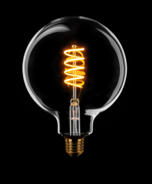 Globelamp bollamp d-12,5cm spiraal helder LED 7,5W 730Lm 2200K E27 220-240V volledig dimbaar nr 6-306368