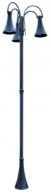 Buitenlamp mast h-315 3-lichts E27 2 kleuren leverbaar serie City nr 10-33713