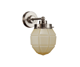 Wandlamp wandmini mat nikkel met champagne bol Granaat nr 7Wm-136.50