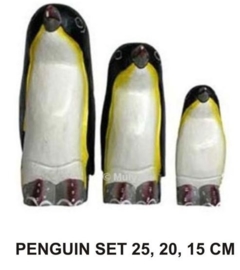 Set van drie pinguins