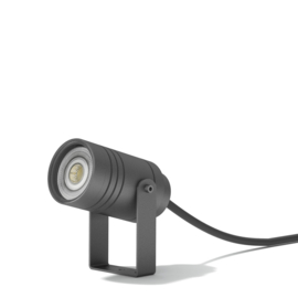 Aluminium antraciet gecoate buitenspot met extra grondspie h-10,9cm IP65 GU10 nr 9028