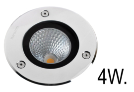 Buitenlamp grondspot inbouw rond RVS 316 LED 4W 5jr garantie nr 501760