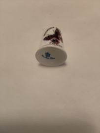 Vingerhoed porcelein opdruk Noorder Dierenpark Emmen 2,9cm hoog zonder doosje