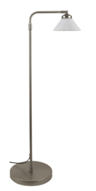 Vloerlamp Haaks mat nikkel verst:106-170 opaal dakkap 20cm nr Vh-20.00