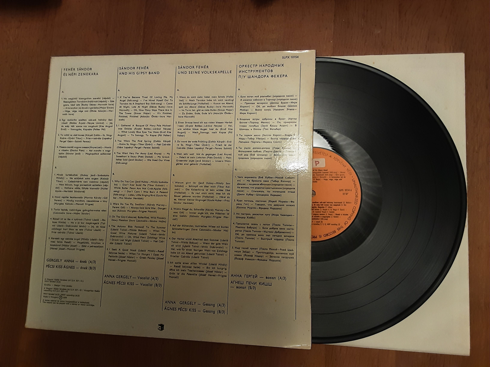 Sandor Feher met Sandor Feher and his gipsy band 1979 LP nr L2024659