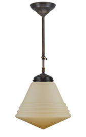 Schuifstang kort H 66-89 brons met glazen bol Philips mat champagne 32cm 3Sk1-330.59