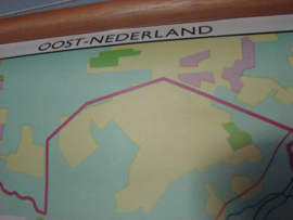 Landkaart van Oost Nederland