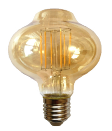 Global-Lux filament lamp lantaarn E27 LED 5,5W 230V goud nr 6-181201