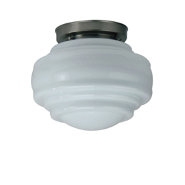 Plafonniere glas Americano opaal met mat nikkel ophanging nr 7P1-399.00
