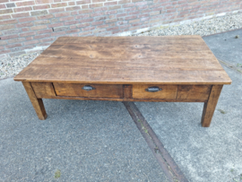 Antieke Franse salontafel van omstreeks 1880-1890 vruchtenhout nr T202515