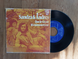 Sandra & Andres met Que je t'aime 1971 Single nr S20245297