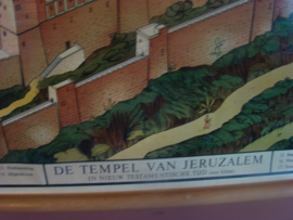 Wandkaart de tempel van Jeruzalem in Nieuw Testamentische tijd