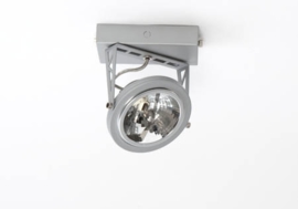 Lofar opbouw spot 1-L mat zilver S met osram lichtbron 05-SP1277-17S