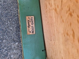 Originele Lusty Loyd-Loom stoel origineel groen met originele bekleding 1920 nr 400114