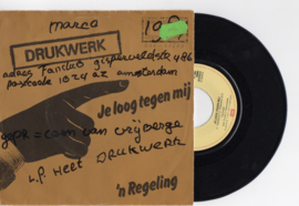 Drukwerk met J loog tegen mij 1981 Single nr S2021649