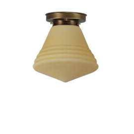 Plafonnière Philips bol 25cm mat champagne met oud messing ophanging nr 4P1-325.59