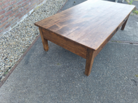 Antieke Franse salontafel van omstreeks 1880-1890 vruchtenhout nr T202515