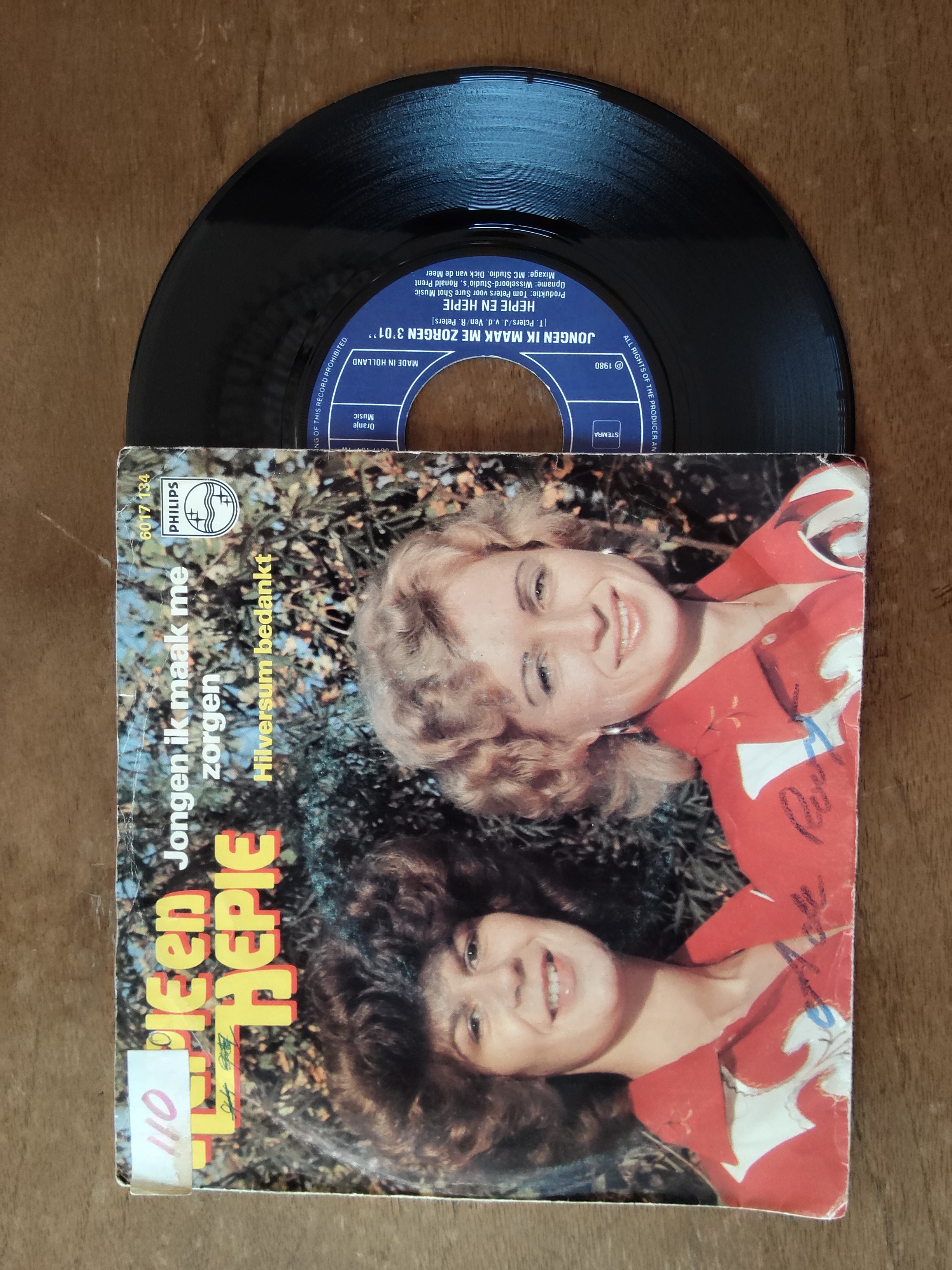 Hepie en Hepie met Jongen ik maak e zorgen 1980 Single nr S20256981