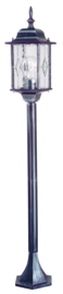 Buitenlamp mast h-124cm serie Wexford ALU zwart/zilver nr 2083