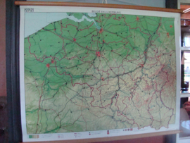 Landkaart Belgie en Luxemburg.  VERKOCHT