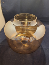 Goud/amber kleurige spiegelkap met opstaande rand dia-24cm GT4 nr SP1515