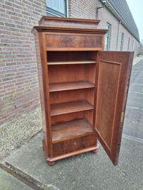 Antieke Mahonie 1-deurskast met 2-laden br-72,5cm omstreeks 1900 nr K202538