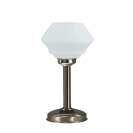 Tafellamp uplight strak bs20 h35cm opaal Trapezium kap nr 7Tu-452.00