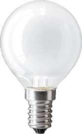 Osram kogellamp 60W E14 MAT nr: 15-260114 (verkocht per duo pak)