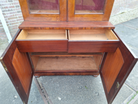 Engelse mahonie boekenkast omstreeks 1890 br-128cm nr K202539