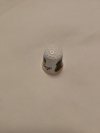 Vingerhoed porcelein opdruk Kevelaer 3cm hoog zonder doosje