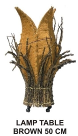 Kokoslamp terra kern is van kokosbast en takken rondom h-50cm