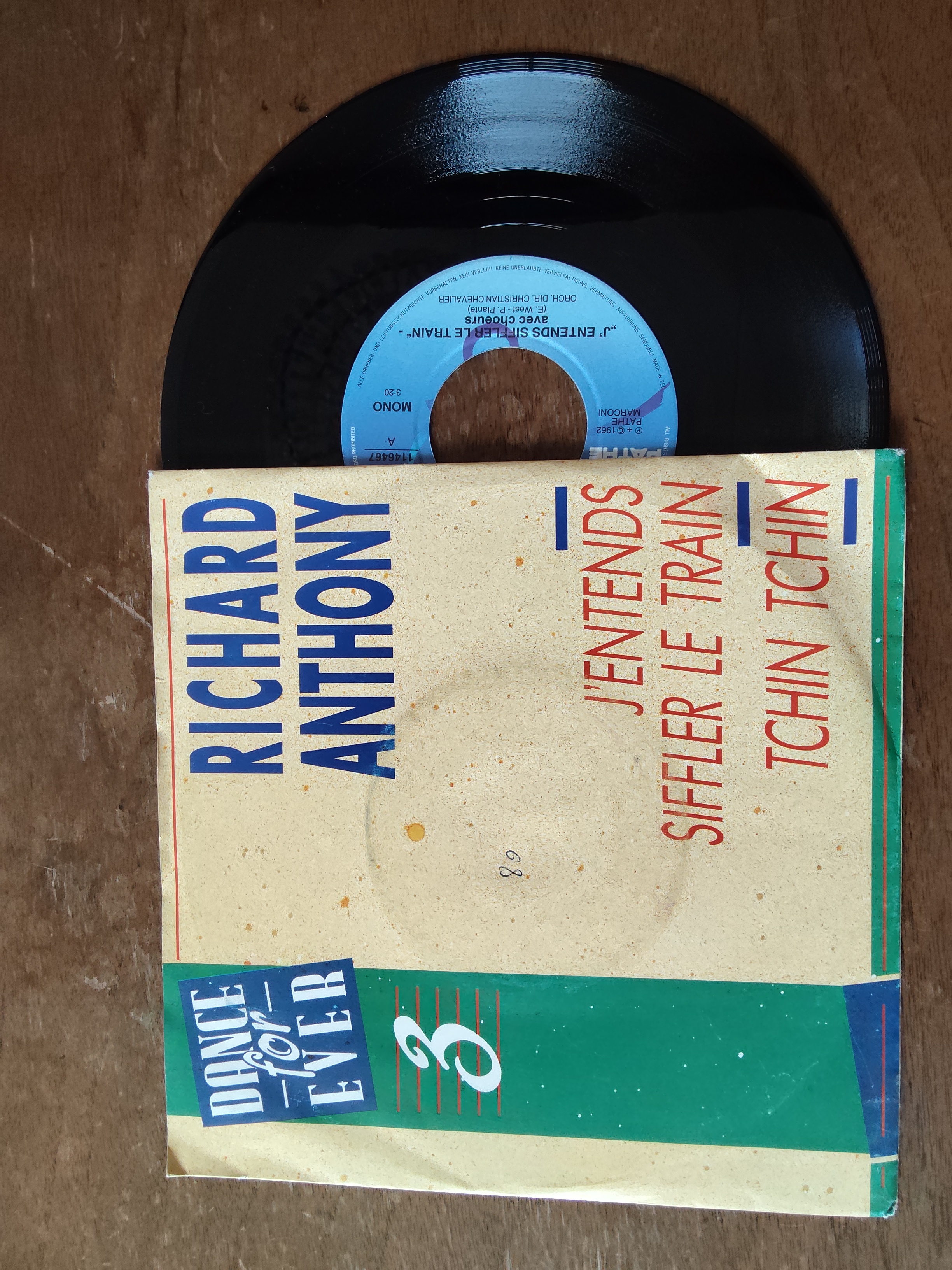 Richard Anthony met J'entends siffler le train 1988 Single nr S20256956