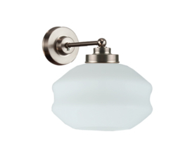 Wandlamp wand mini mat nikkel met opaal kapje model Roof nr 7WM-450.00