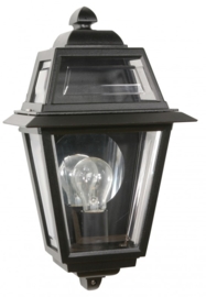 Buitenlamp wand half serie Mezza ALU ZWART nr 138