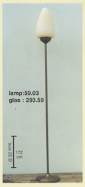 Vloerlamp traan h-172 donker brons mat champagne traan M nr 59.03-293.59