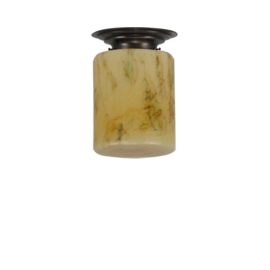 Plafonniere midden bruin licht marmer Cilinder bol nr 2P2-1518.60