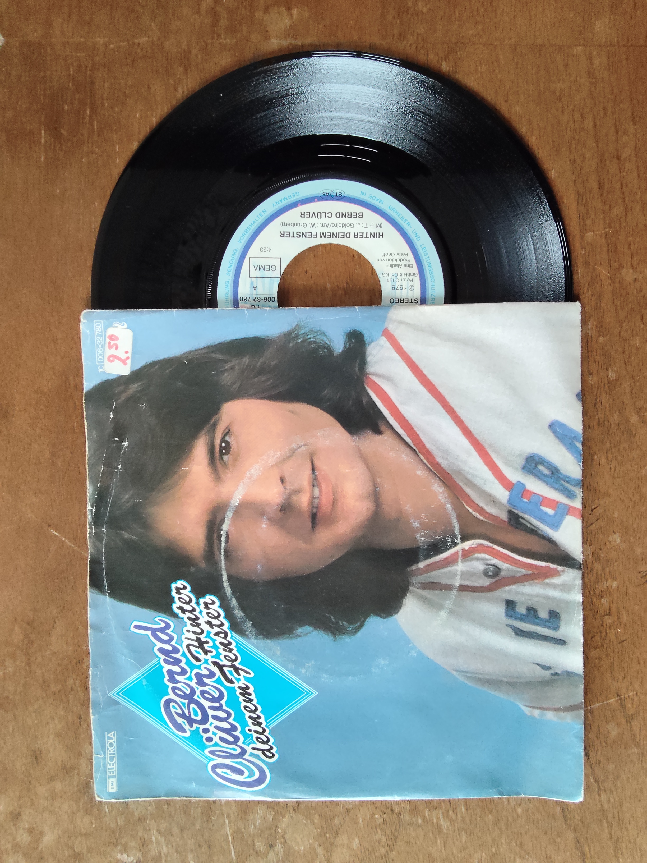 Bernd Cluver met Hinter deinem fenster 1978 Single nr S20256885