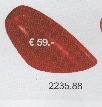 Mondgeblazen kap schepglas ossenbloed rood voor grote (E-27) fitting dia-14cm nr 2235.88