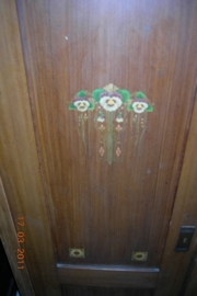 Originele beschilderde duitse 2-deurskast +/- 1920