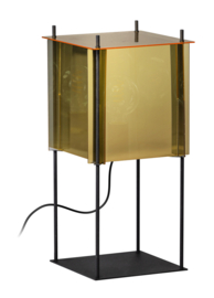 Tafellamp model Cube zwart/goud of zwart/zilver h53cm kap 25x25 nr 05-TL3163-30