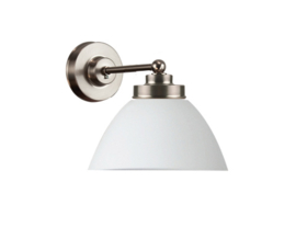 Wandlamp wand mini mat nikkel mat opaal kapje model Calimero nr 7WM-195.39