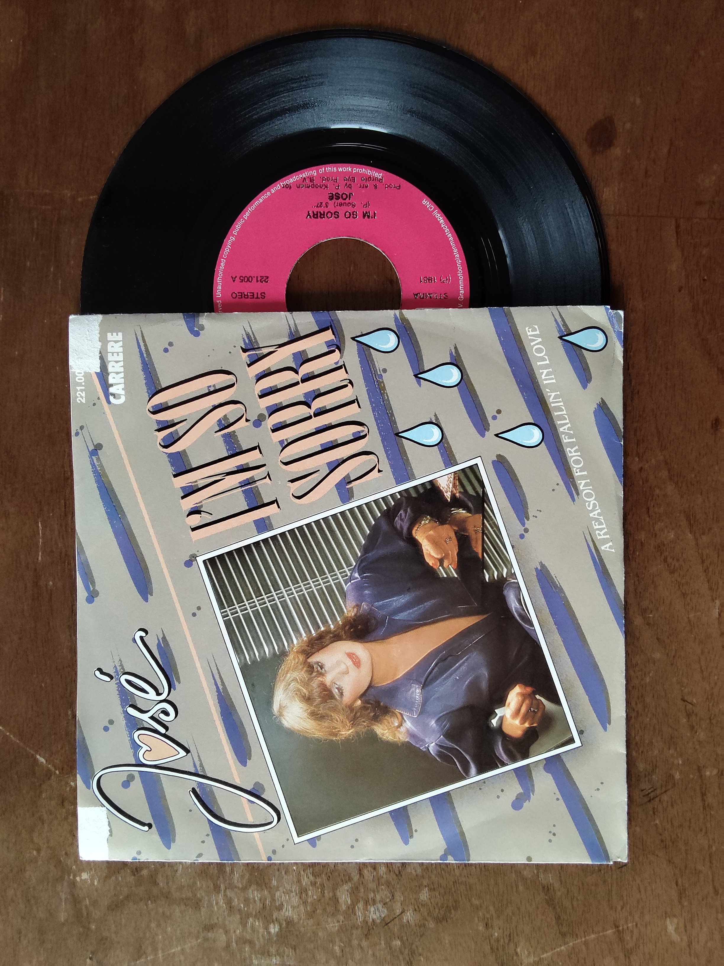 Jose met I'm so sorry 1981 Single nr S20256894