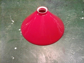 glazen kap dakkap 26cm glans rood kraag 5,5 greep 6 nr 025.01