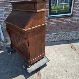 Franse antieke vruchtenhouten klepsecretaire omstreeks 1880-1890 nr B202642